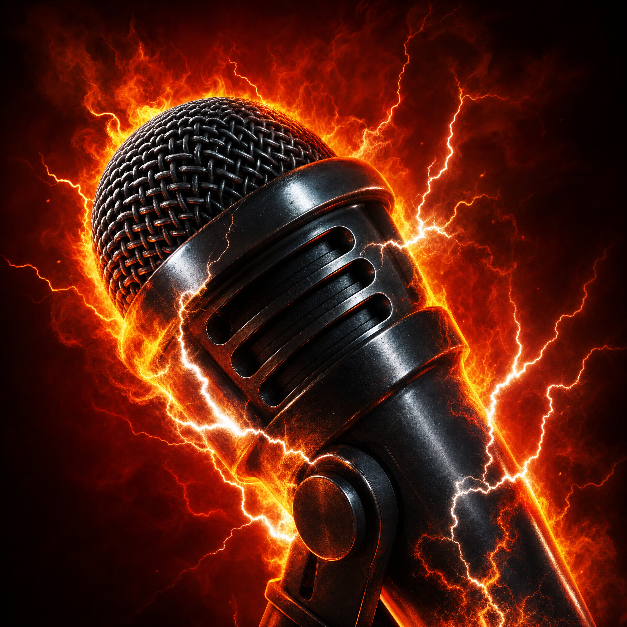 Fiery Podcast Microphone